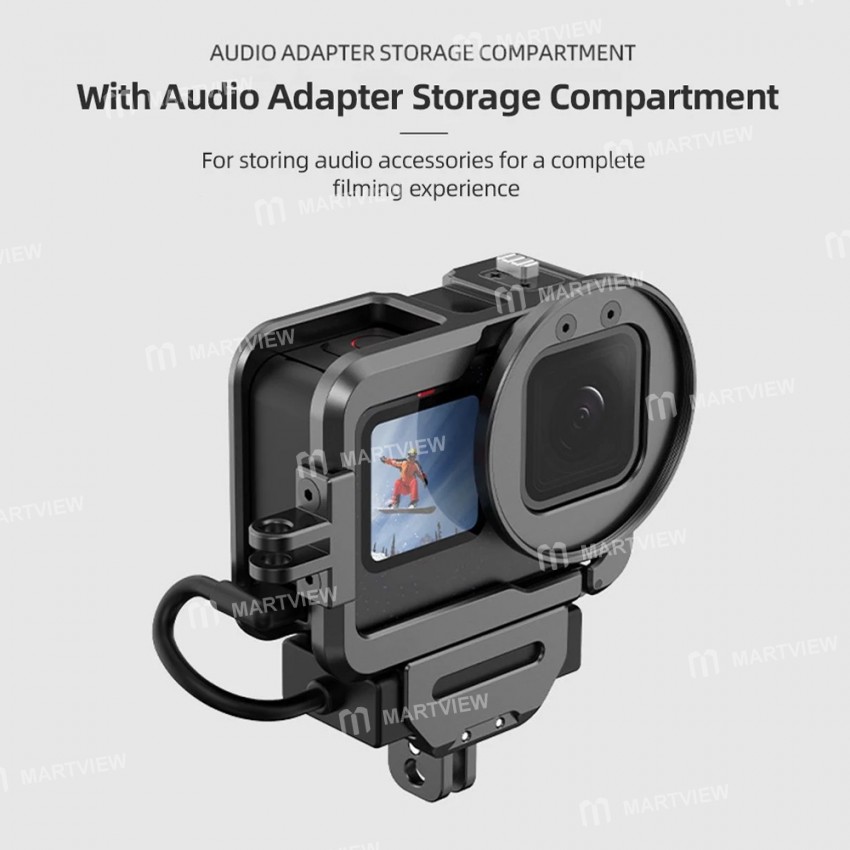 action camera-video-cage-metal-vlog-case-protective-housing-2