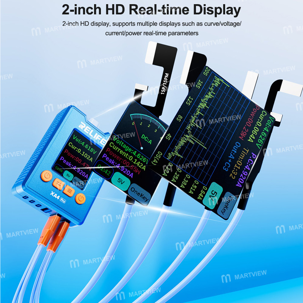 relife xa4-pro-one-touch-hd-display-power-cable-with-usb-type-c-dual-interface-for-iphone-8g-17pm-12