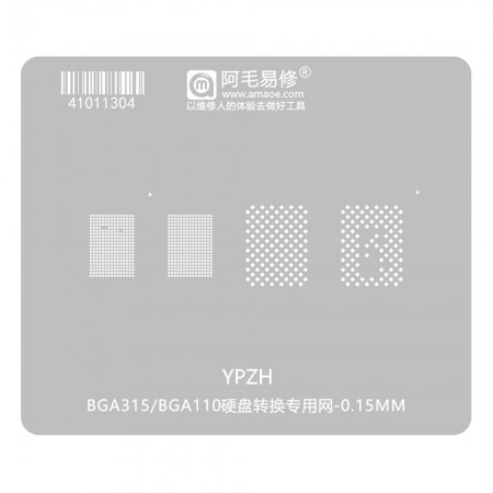 Amaoe 0.15mm YPZH BGA315 / BGA110 HDD Conversion Dedicated BGA Reballing Stencil