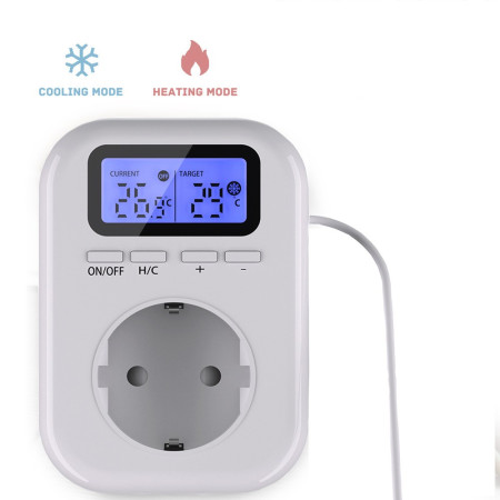 Household Intelligent Socket LCD Display with Temperature Control Celsius / Fahrenheit Adjustable
