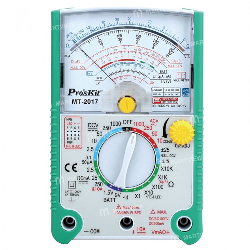 Pros'Kit MT-2017N 26-speed High-precision Multi-function Burn-proof Pointer Mechanical Multimeter