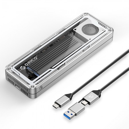Orico AAGM2-U4 USB4 40Gbps NVME M.2 SSD Enclosure with Cooling Fan Compatible Thunderbolt 3 / 4
