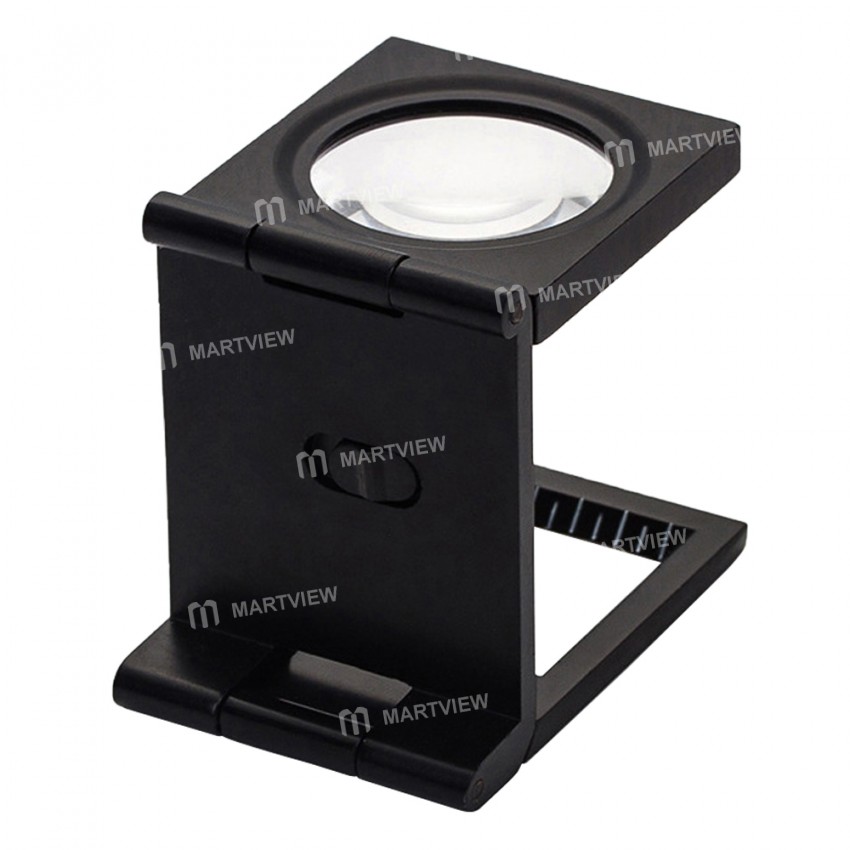 Portable 10X Handheld Zinc Alloy Foldable Magnifying Glass with 2 LED Lamp