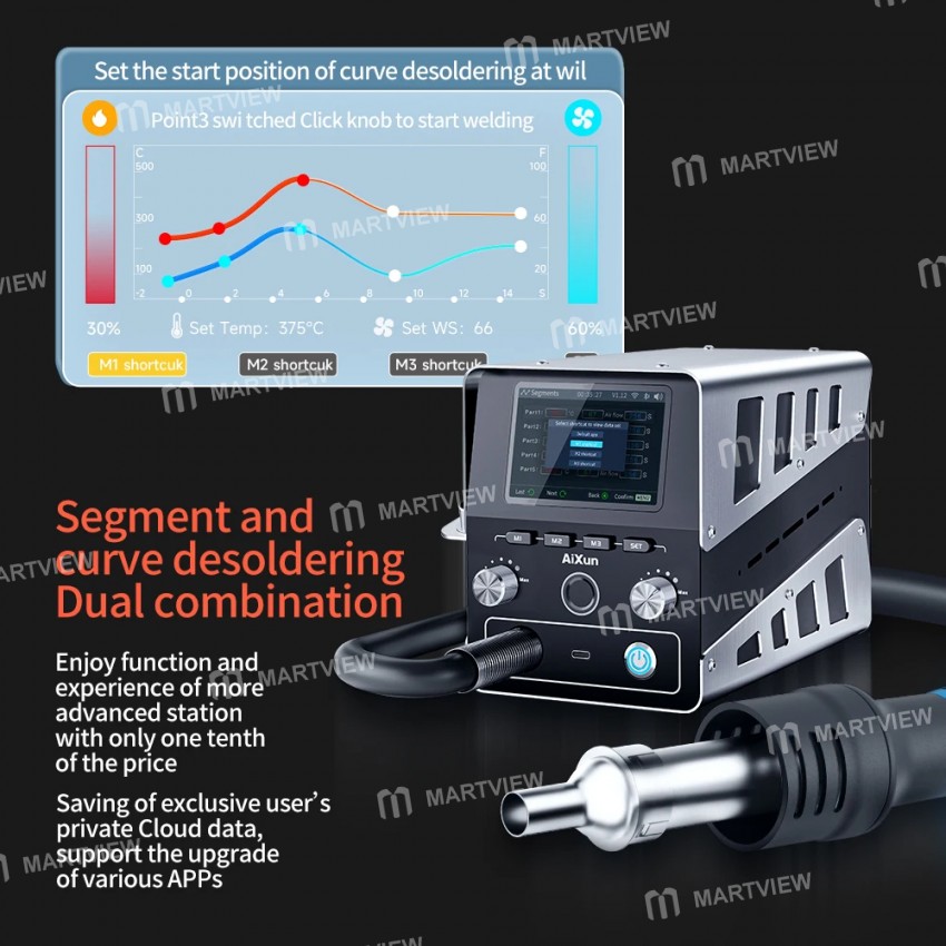 aixun h314-1400w-intelligent-digital-high-power-hot-air-gun-desoldering-station-7