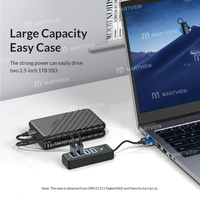 orico pw4u-u3-4-ports-high-speed-mini-splitter-usb-30-5gbps-hub-8