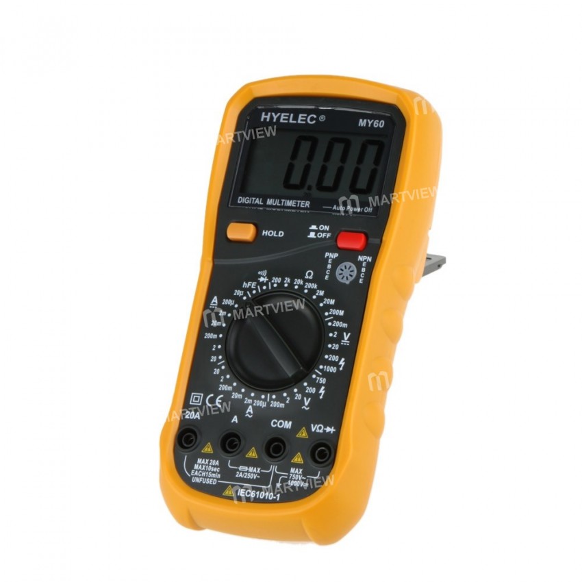 HYELEC MY60 Digital Multimeter AC / DC Voltage Current Resistance Tester
