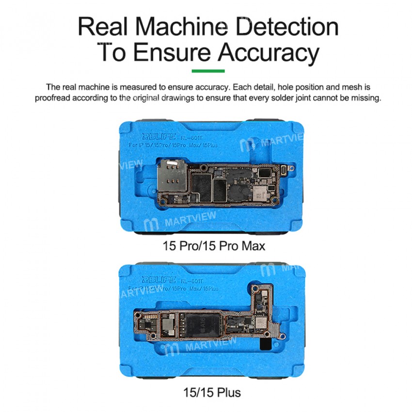relife rl-601t-18-in-1-middle-layer-tin-planting-bga-reballing-platform-set-for-iphone-x-to-15pro-ma