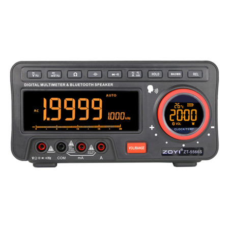 Zoyi ZT-6655S Professional True RMS DC / AC Desktop Voice Digital Multimeter with Bluetooth Speaker