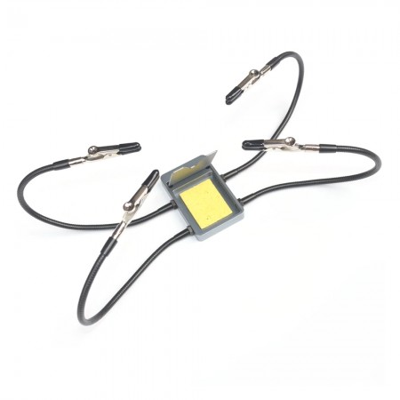 Aluminum Alloy Multi-Function Soldering Iron Holder with Four Auxiliary Arms