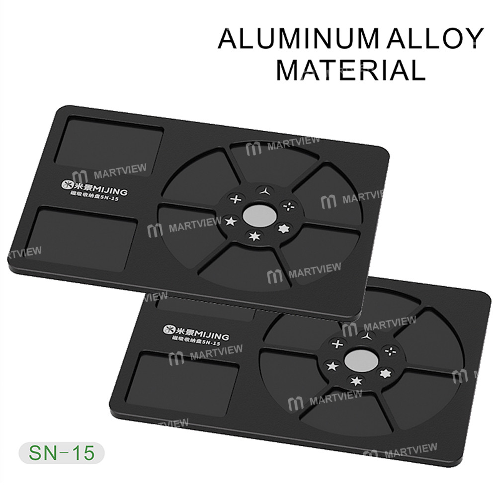mijing sn15-8-compartment-aluminum-alloy-screw-magnetic-storage-mat-6