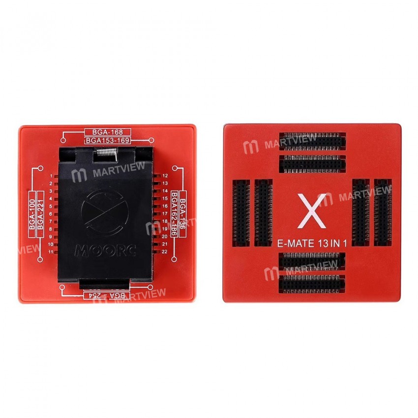 E-Mate X MOORC eMate 13 in 1 EMMC Tool BGA Socket for Easy JTAG Plus / RIFF / Medusa Pro Box Support