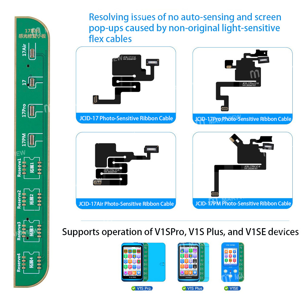 jcid photoelectric-repair-small-board-photo-sensitive-ribbon-cable-for-iphone-17-series--air-2