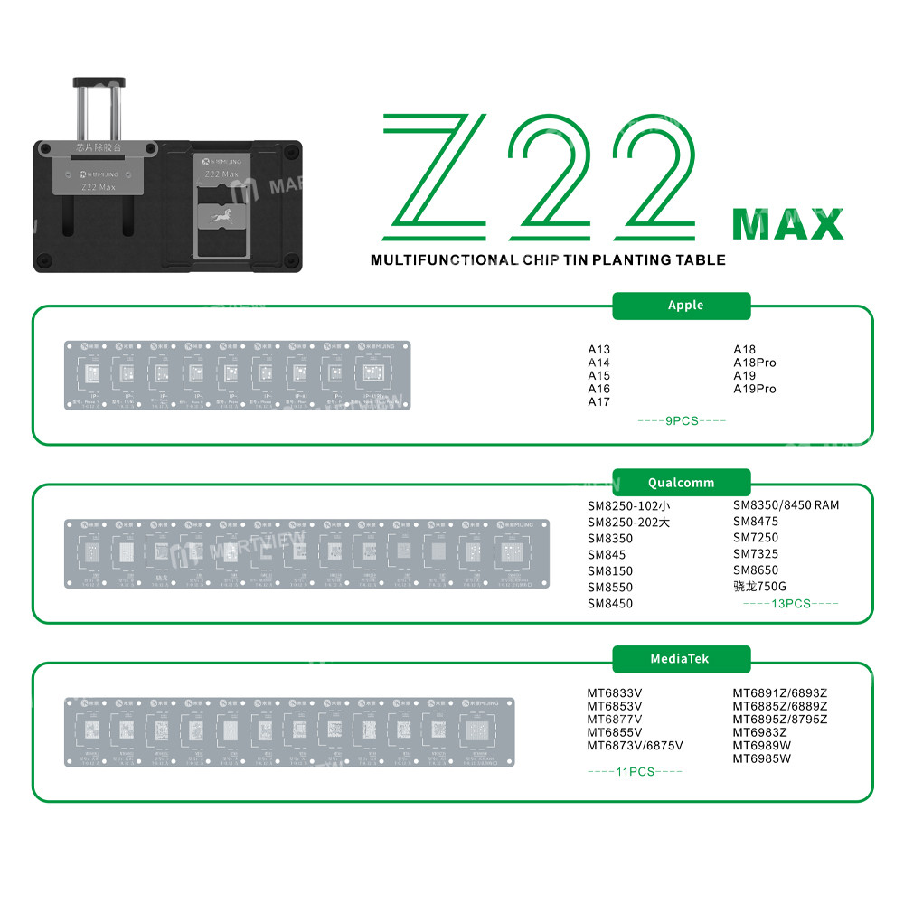 mijing z22max-cpu-chip-tin-planting-bga-reballing-stencil-platform-for-iphone-11-17pm-android-8