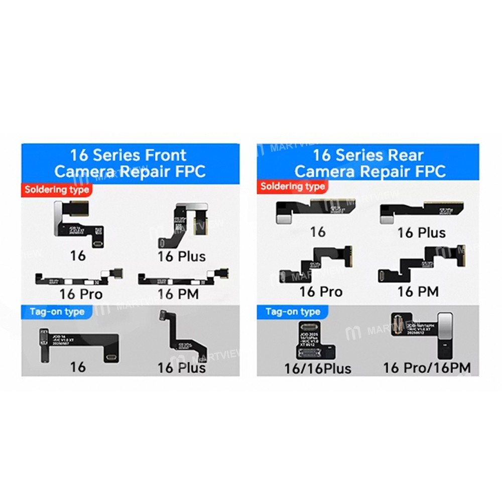 jcid front-and-rear-camera-repair-adaptor-fpc-cable-for-iphone-16-16-plus-16-pro-16pro-max-17