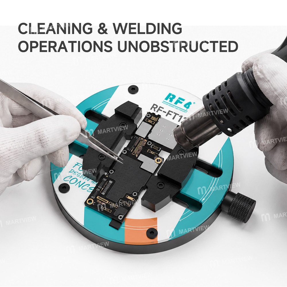 rf4 rf-ft12-single-knob-single-axis-ring-shaped-tempered-glass-motherboard-repair-fixture-4