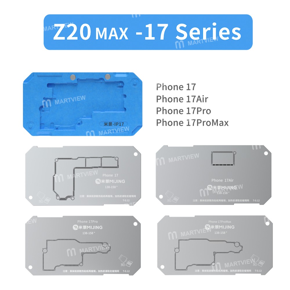 mijing z20-max-motherboard-middle-layer-planting-tin-platform-for-iphone-x-to-17pro-max-9