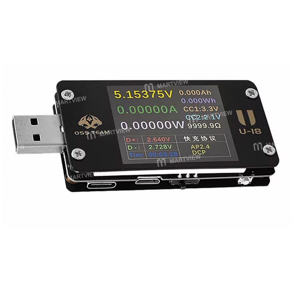 oss u18-multifunctional-high-precision-voltage-current-tester-supports-pd-qc20-qc30-protocol-2