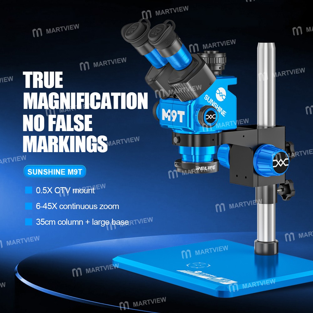 relife rl-m9t-b11-6x-45x-continuous-zoom-trinocular-hd-stereo-microscope-with-big-base-4