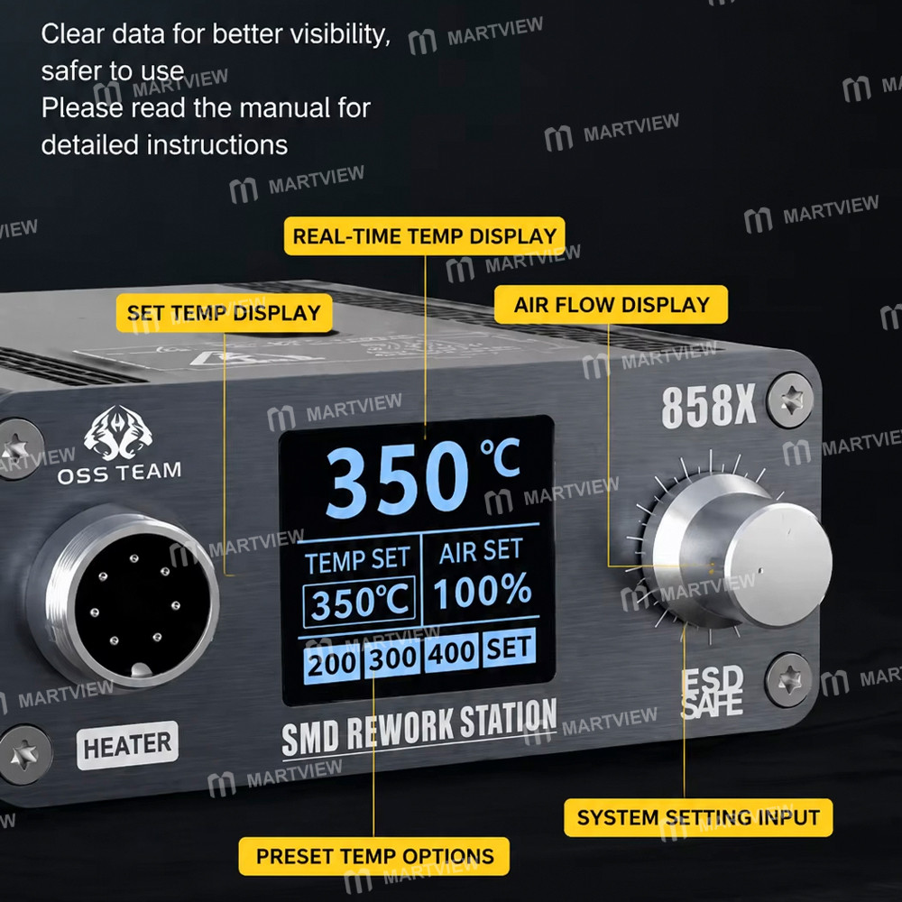 oss 858x-intelligent-digital-display-hot-air-desoldering-rework-station-for-pcb-repair-7