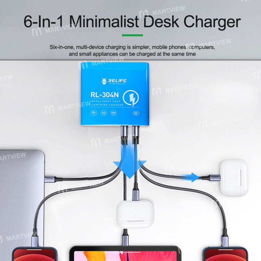 relife rl-304n-multi-functional-6-ports-usb-qc30-pd-45w-digital-display-fasting-charging-station-3