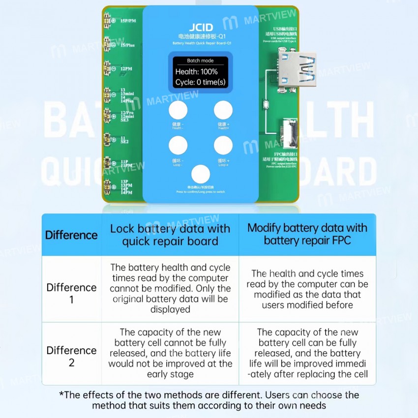 jcid q1-battery-health-quick-repair-board-for-iphone-series-no-need-fpc-window-5