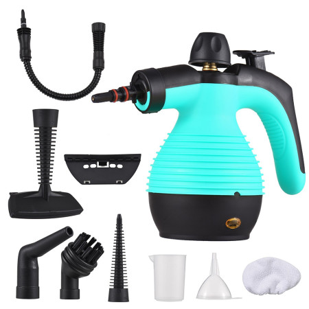 Portable Handheld 1050W Multifunctional High Temperature Pressurised Steam Cleaner with 9PCS Accessories for Kitchen Sofa Bathroom Car Window Cleaning
