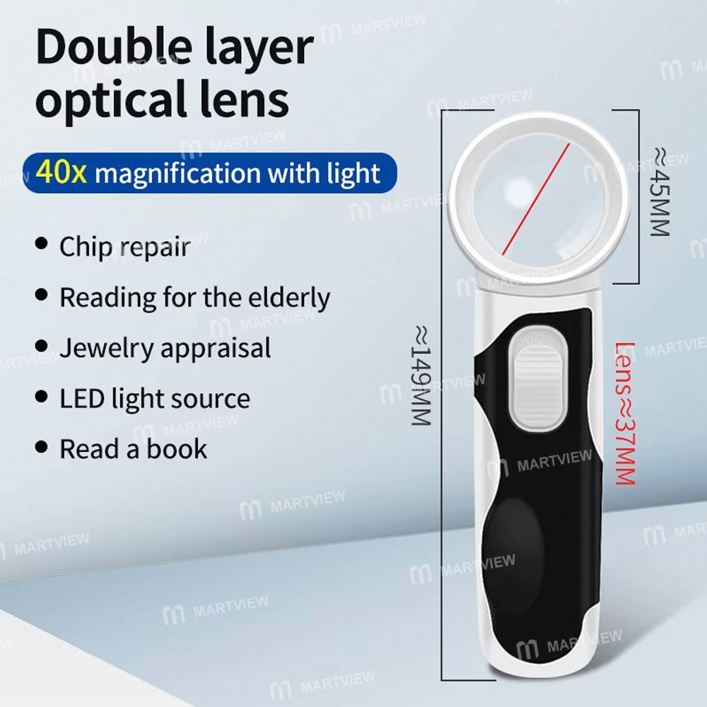 luxianzi 30x-40x-handheld-double-lenses-magnifier-with-led-lights-10
