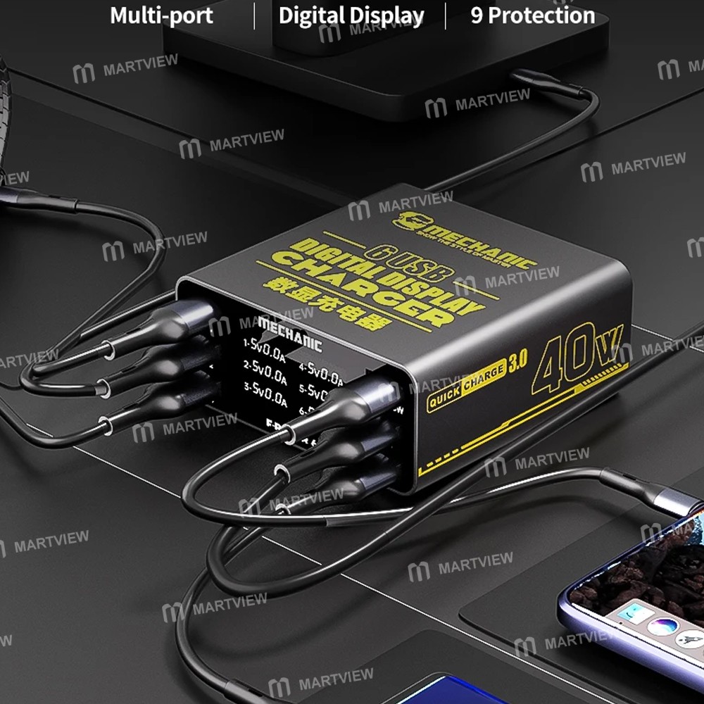 mechanic f-power-6-6-ports-usb-qc30-40w-smart-lcd-display-charging-station-2