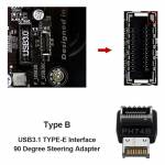 USB 3.1 Type-E 90 Degree Interface Steering Elbow with Shell for Computer Motherboard