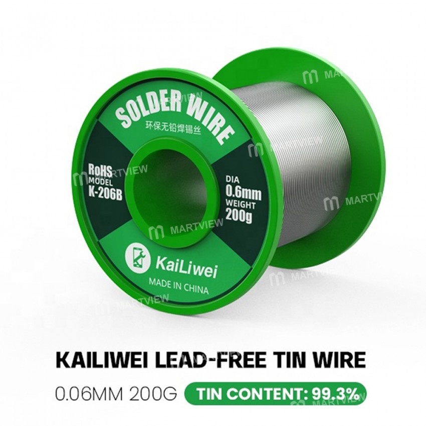Kailiwei 200g / 500g 99.3%Sn Lead-Free Rosin Core Solder Tin Wire