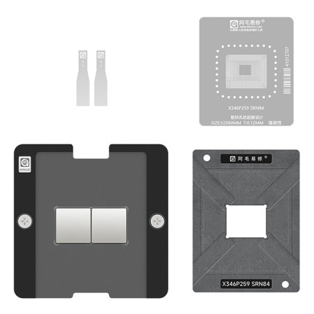 Amaoe 0.12mm X346P259 SRN84 CPU BGA Reballing Stencil Platform Set for Intel Ultra 5 134U Laptop