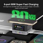 relife q7-80w-6-port-large-size-hd-color-screen-intelligent-charger-with-15w-wireless-charging-6