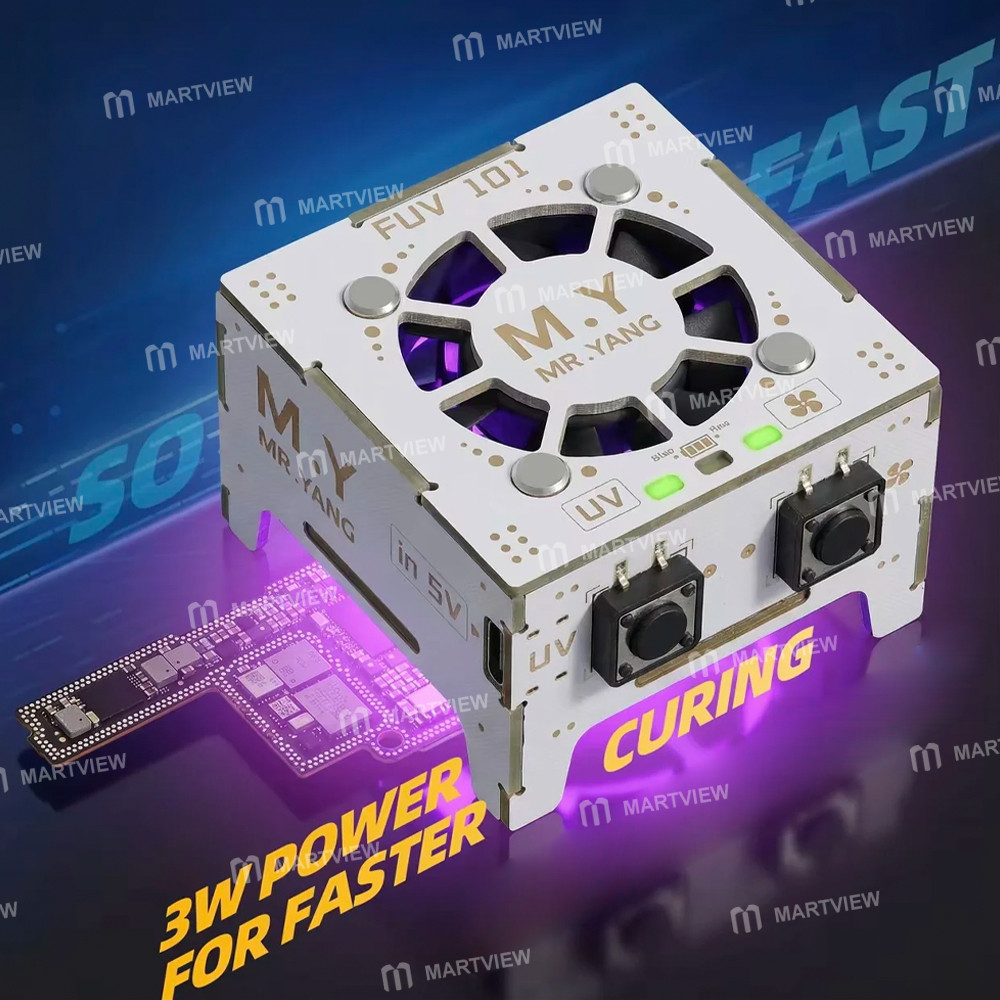 mryang fuv-101-2-in-1-uv-curing-light-with-cooling-fans-for-motherboard-pcb-repair-6