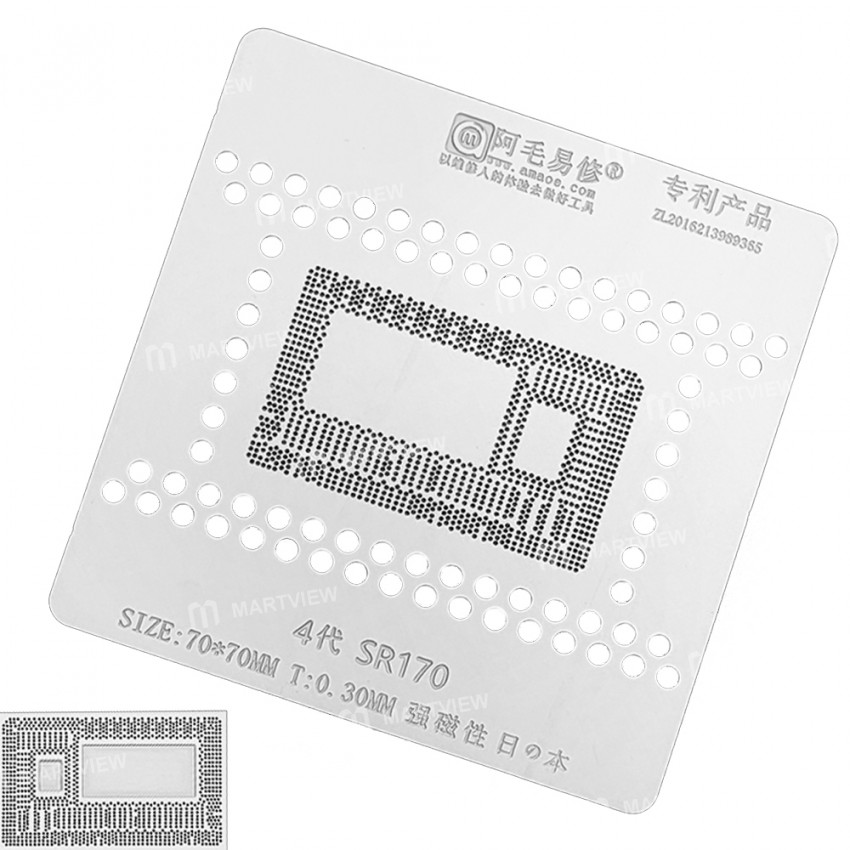 Amaoe 0.30MM SR170 4th Generation CPU BGA Reballing Tin Planting Platform for Mac Notebook