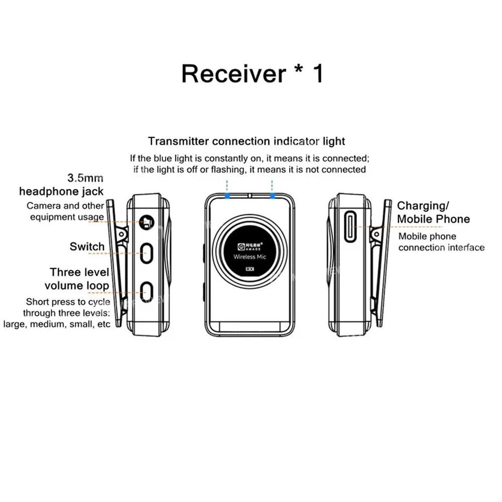 amaoe mic-a-bluetooth-wireless-magnetic-suction-button-collar-microphone-with-display-8