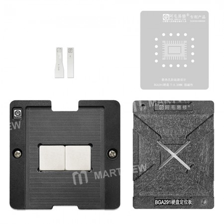 Amaoe 0.20mm BGA Reballing Stencil Platform Set for BGA291 Solid State Drive(SSD)