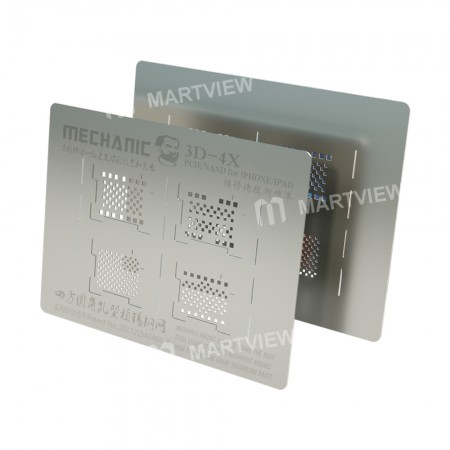 Mechanic 3D Multi-Function Hard Disk EMMC NAND PCIE BGA Reballing Stencil Plant Tin Steel Net for All iPhones iPads