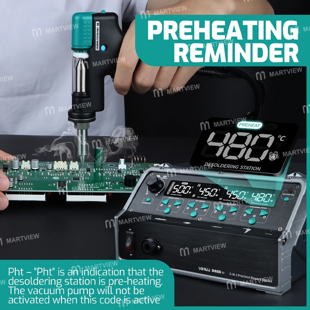 yihua 948d-iv-1410w-5-in-1-hot-air-gun-c245-soldering-iron--tweezers-iron--suction-tin-gun-rework-st