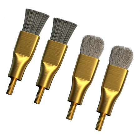 Mijing SS2-A 4-in-1 Bristle Anti-static Clean Steel and Sideburn Brush Heads for Glue Removal