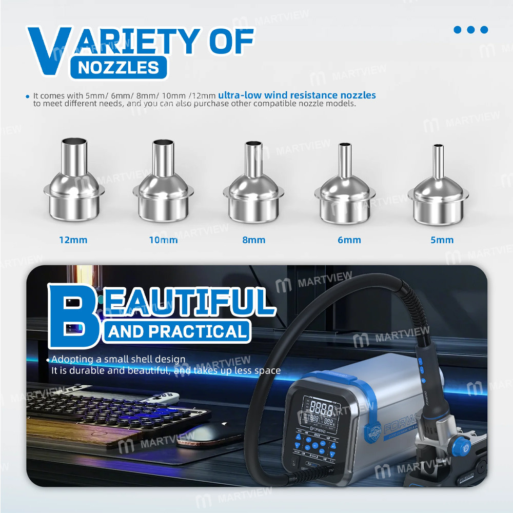 forward fw-bf03-tpu-1300w-high-precision-temperature-control-hot-air-gun-desoldering-rework-station-