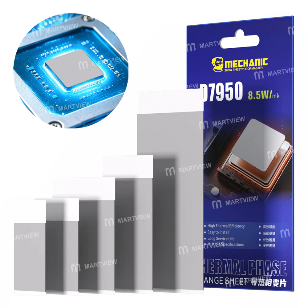 mechanic d7950-multiple-sizes-phase-change-thermal-change-sheet-for-desktop-notebook-server-cpu-gpu-
