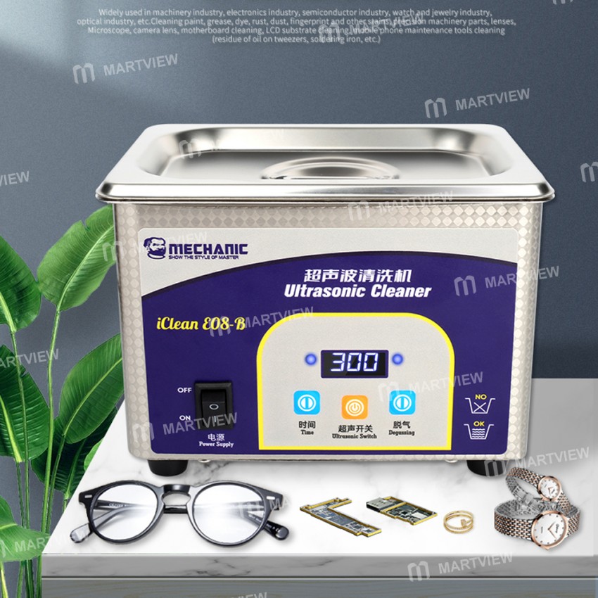 mechanic iclean-e08-b-large-capacity-led-digital-display-automatic-ultrasonic-cleaner-2