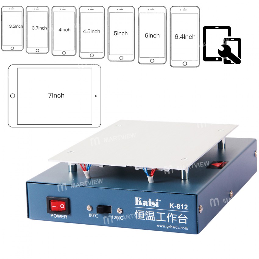 Kaisi K-812 / K-816 LCD Screen Separator Heating Platform