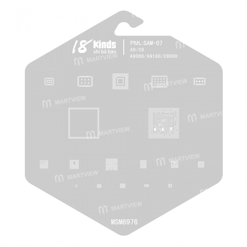 18 Kinds CPU BGA IC Reballing Stencil Kits for Samsung Phones