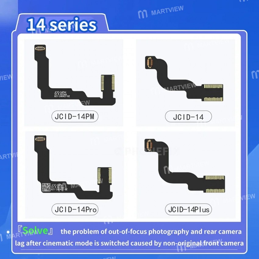 jcid v1se-v1s-pro-front-camera-repair-adaptor-flex-cable-works-for-iphone-14-to-15-pro-max-3