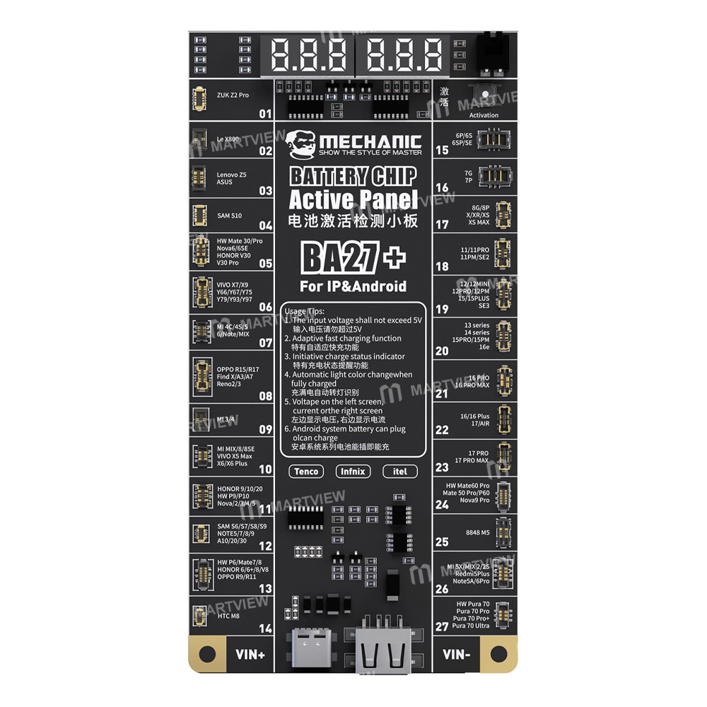 mechanic ba27-42v-low-voltage-output-battery-chip-activation-board-for-iphone-8-17pm-most-android-1