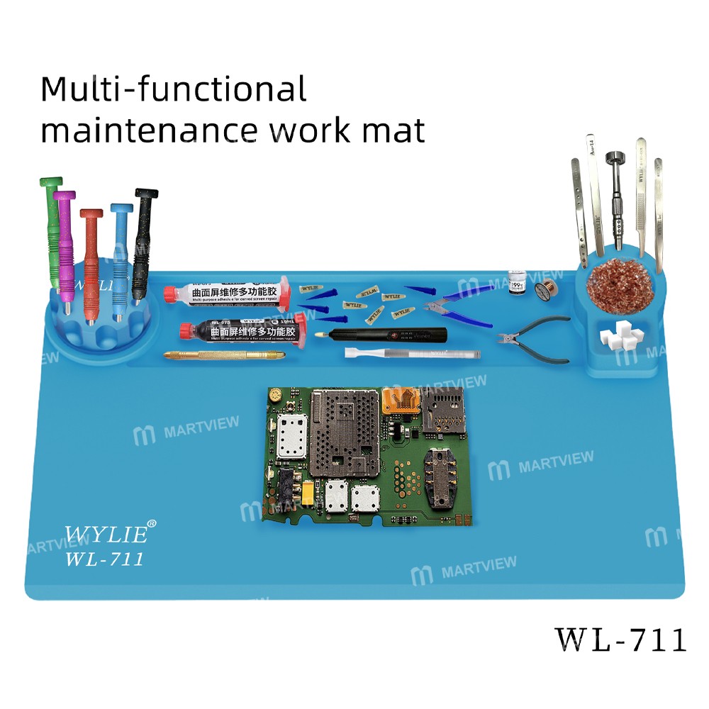 wylie wl-711-multifunctional-mobile-phone-repair-insulated-silicone-pad-with-screwdriver-organiser-6