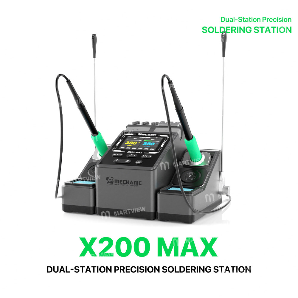 mechanic x200-max-pen-style-smart-temperature-adjustable-dual-station-precision-soldering-station-2