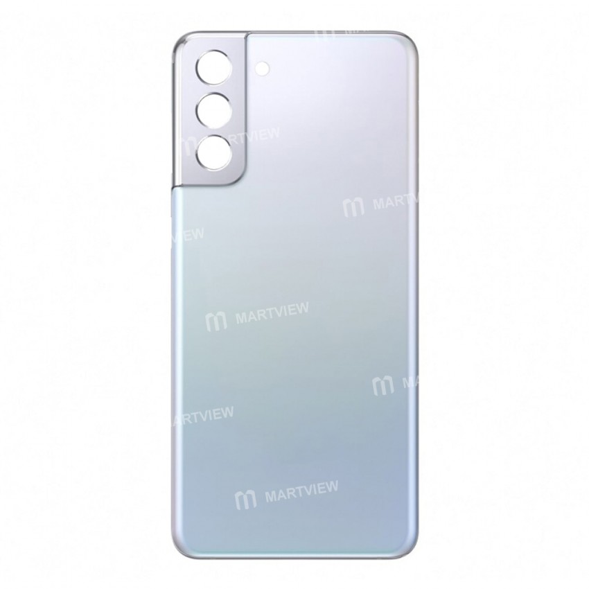 Replacement battery cover with camera holder for samsung galaxy s21 plus silver