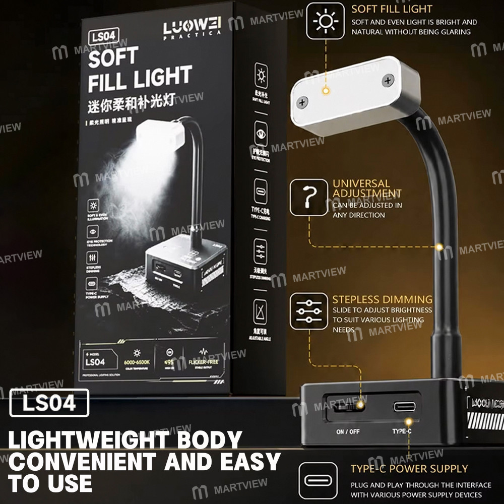 luowei lw-ls04-stepless-adjustment-6500k-super-bright-lighting-mini-eye-protection-soft-fill-light-4